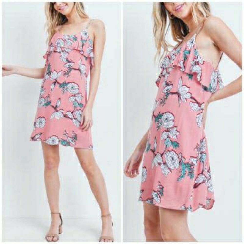 EVERLY Chic Mauve Floral Flowy Short Dress - Picture 8 of 9
